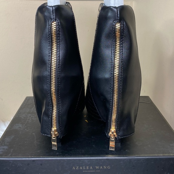Azalea Wang Black Patent Wedge Bootie - Picture 5 of 11